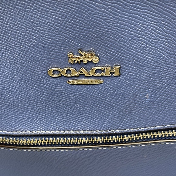 Coach Large Royal Blue Leather Tote G1978-F79608 Striking Coach BIG - Picture 2 of 10